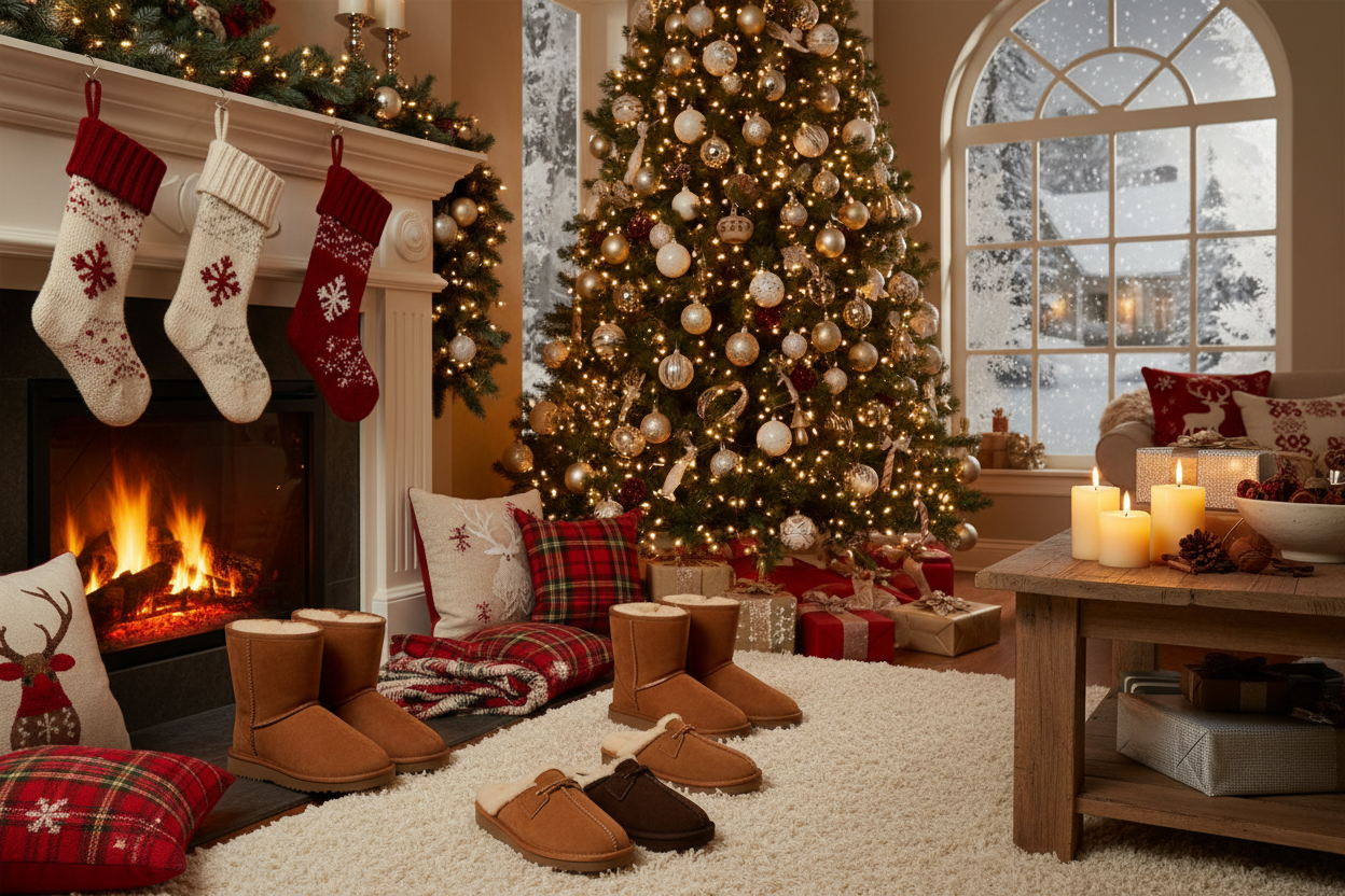 GENERAT FOR ME AN IMAGE FOR UGG PRODUCTS CHRISTMAS